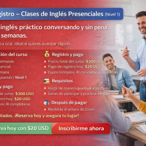 Registracion Para clase Presencial